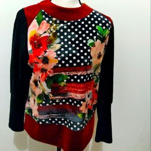 Calliste velour casual top size L